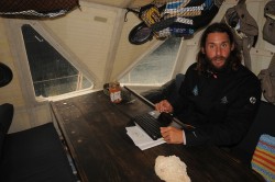 David de Rothschild on board the Plastiki