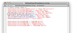 iOS 5 SDK Video Export Strings