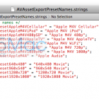 iOS 5 SDK Video Export Strings